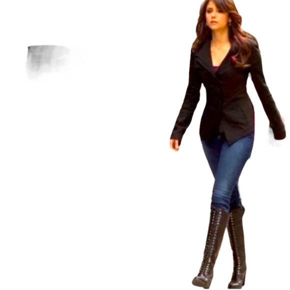 Charles David leather military platform knee high heeled boot, zip & lace up. 37 - Picture 2 of 16